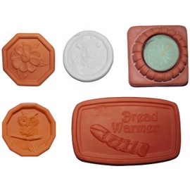 JBK Pottery Brown Sugar Savers - Factory Seconds (Cosmetic Defects) (Ceramic Gift Pack - 2 Brown Sugar Savers, Bread Warmer, Pot Minder, and a Candle Holder)