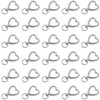 30Pcs Heart Shape Keychains Metal Spring Key Chain Sturdy Heart