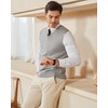 KALLSPIN Men's 100% Cotton Sweater Vest V Neck Regular Fit