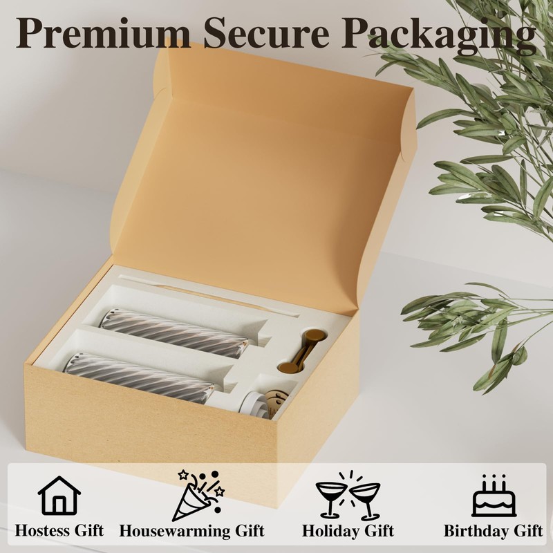 18Oz Spiral Stripe Soap Dispenser Set - Gold Stainless Steel