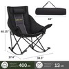 Unisakey Oversized Rocking Camping Chair with Headrest & Cup Holder