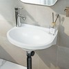 Small Bathroom Sink Wall Mount Bathroom Sink Wash basin, No-Drill