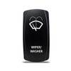 CH4X4 Marine Rocker Switch Wiper/Washer Symbol- White Led