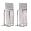 2Pcs Stainless Steel Toothbrush Holders Wall Mount 2 in 1
