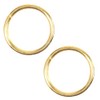 Hollow Brass Plated Curtain Rings - 20 mm O Shaped