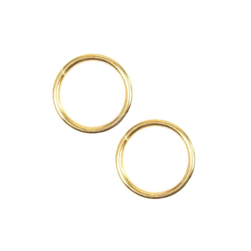 Hollow Brass Plated Curtain Rings - 20 mm O Shaped