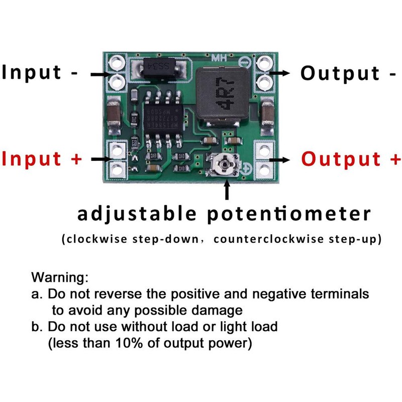 Greluma Pack of 6 MP1584EN Step Down Buck Converter Adjustable