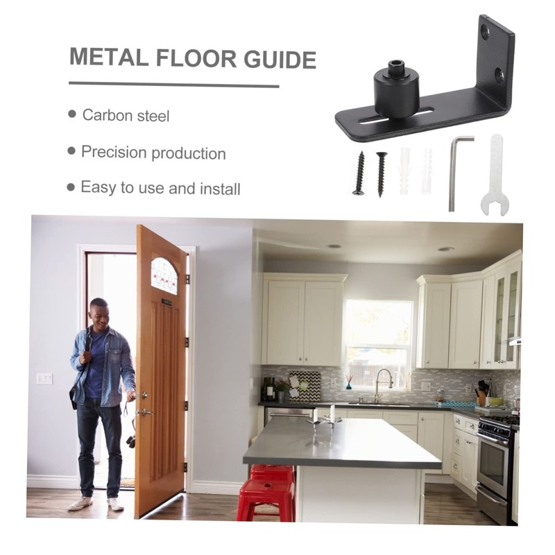 DOITOOL Adjustable Floor Guide Barn Door Swing Stopper Door Stoppers