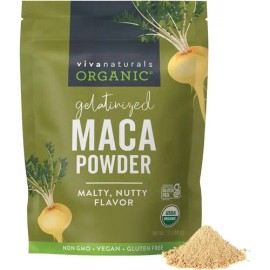 Viva Naturals Polvo De Maca Orgánica Gelatinizada 16 Oz