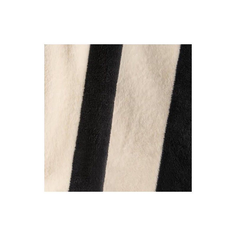OHS Ultra Soft Stripe Print Throw, Mono - 125X150Cm