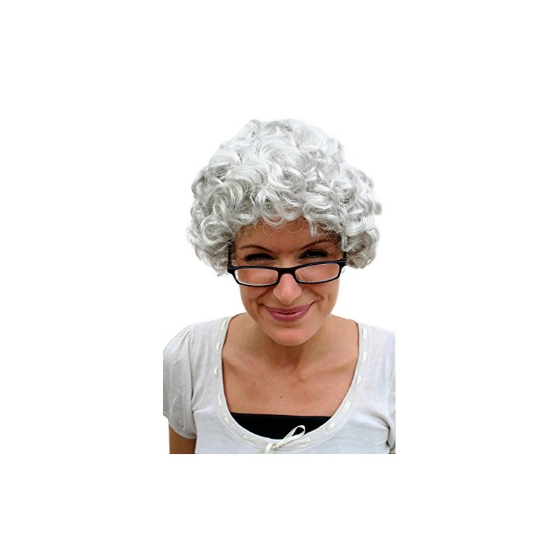 WIG ME UP - PW0035-K309 Wig Grey Curls Granny Granny
