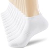 DOKUTOKU 6-Pairs Womens Ankle Socks Size 9-11 Thick Cotton White