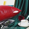 BRAWARM Faux Leather Throw Pillow Covers 12 X 20 Inches