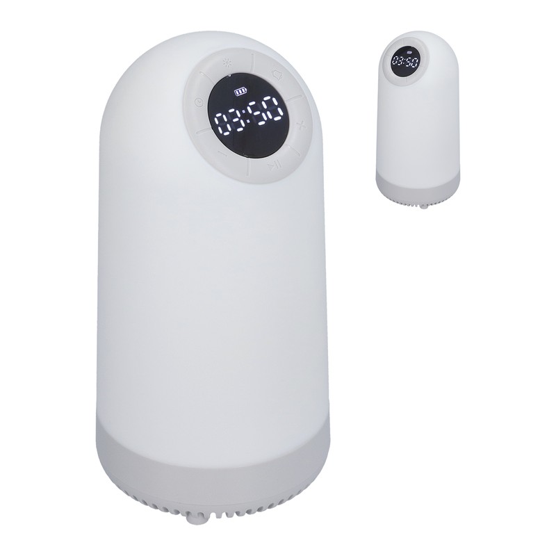Speaker White Wake Up Light Wireless Speaker Multi Function Bedside