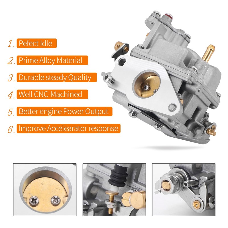 Kipa Carburetor Assembly kit For Yamaha 4-Stroke 15hp F15 Electric