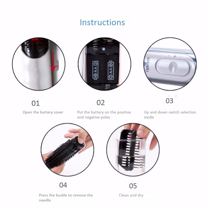 Electric Infrared Hair Brush Comb Laser Treatment Grow Comb Stop