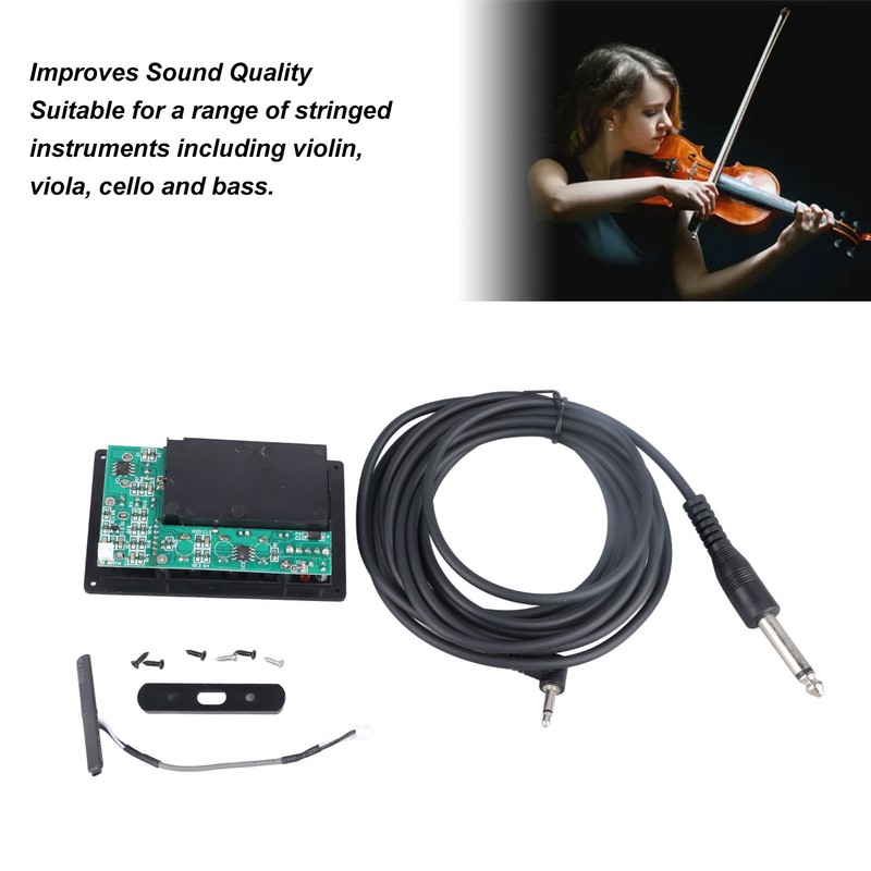 Violin Equalizer Violin Silent EQ Pickup with Cable for Violin