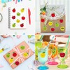 500 Pcs Apples Roll Stickers 16 Designs Lovely Fruit Sticker