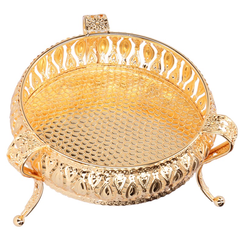 Fruit Tray Metal Round Place Snacks Small Jewelry Multifunctional Home