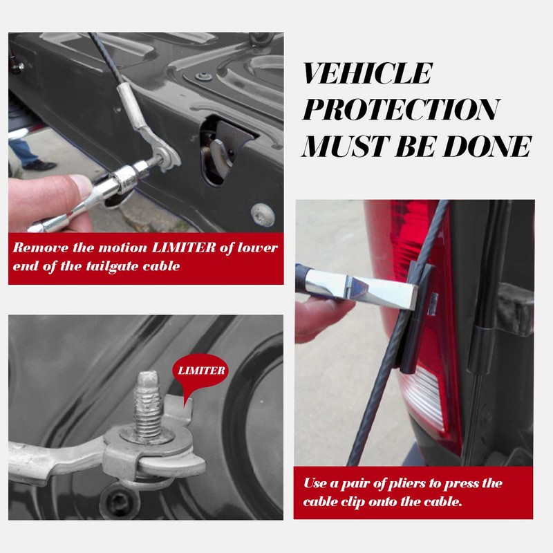 Vepagoo 43301 Tailgate Assist Dodge Ram 1500 for 2009-2018, Pickup