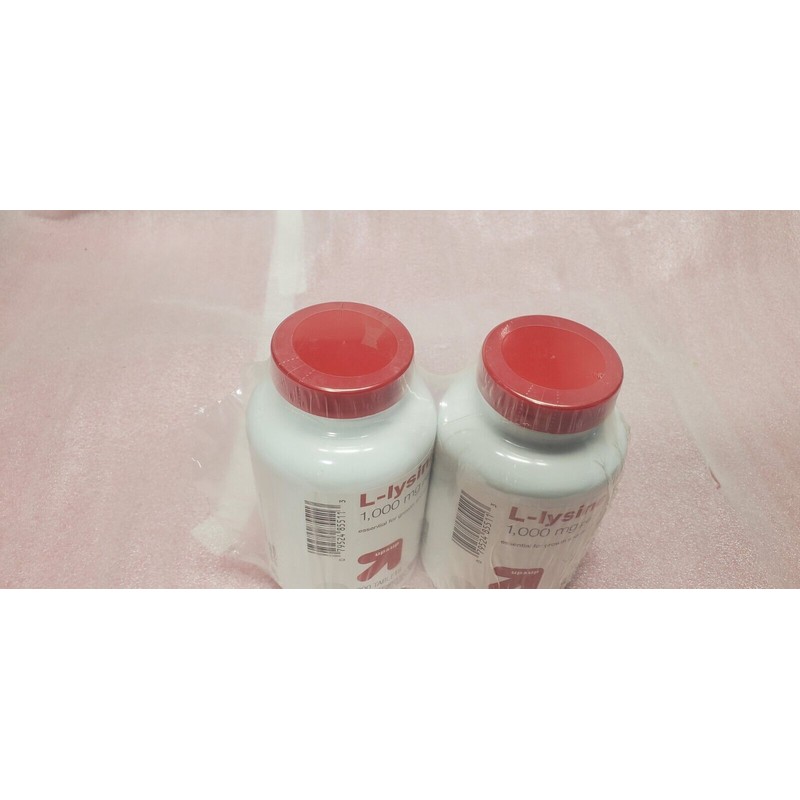 up &up Lot 2 L-lysine 1000 Mg 200 Tablets, Exp
