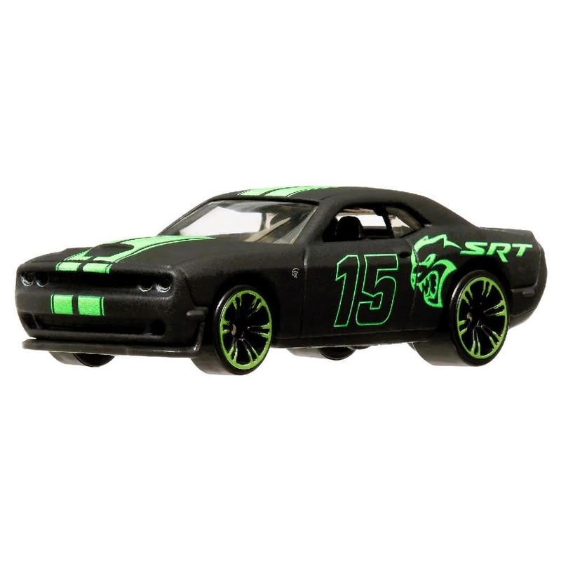 Hot Wheels Neon Racers HLH72-15 Dodge Challenger SRT Hellcat HRW80
