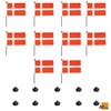 AZ FLAG Pack of 10 Denmark Table Flags 21 x