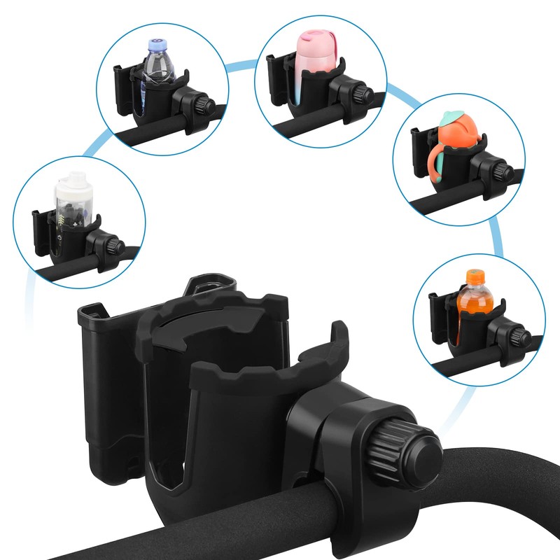 Accmor Stroller Cup Holder with Phone Holder, Universal Cup Holder,