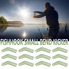 Be In Your Mind Pack of 50 Fishing Hook Kickers for Carp Fishing Small Hole Diameter 1 mm Large Hole Diameter 1.8 mm Height 11 mm for Saltwater and Freshwater TPR Aligner Fishing Hook Sleeves Dark