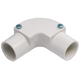 5 x 20mm White Pvc Conduit Inspection Elbow Bend