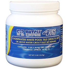 E-Z Products 4 Fast Setting Underwater White Pool Tile & Grout Repair - Tile Grout (3 Pounds, White)