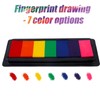 7 Color Rainbow Washable Ink Pad, Washable Finger Print Ink