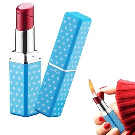 Cute Lipstick Lighter, Soft Flame Refillable Butane Lighter, Novelty Adjustable Open Flame Lighter, Fun Birthday Gift for Girls, Women, Girlfriend, Great Gift for Anniversary, Red, (Butane Not Included) - Color: blue