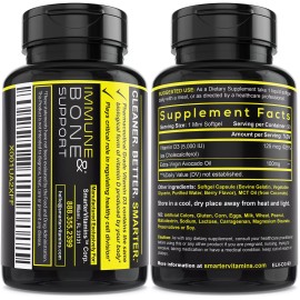 SMARTERVITAMINS - VITAMIN D3 5000 IU with Avocado Oil + Soy Free, Non-GMO