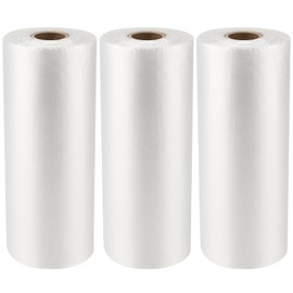 LEXININ 3 Rolls 10 x 14 Inch Clear Plastic Food Roll Bags, 1500 Bags Vegetable Bag Roll, Fresh Preservation Bag for Fruits, Vegetable, Bread