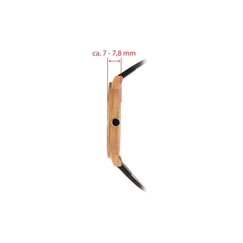 Zeit-Bar Slim Line Wooden Case Watch for Men and Women,