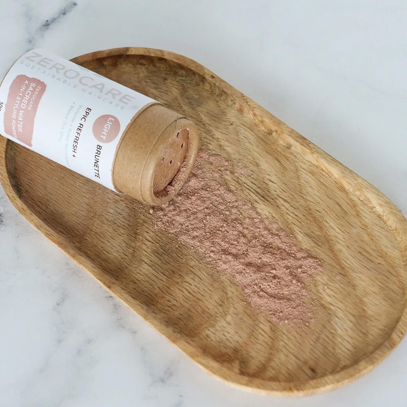 Zerocare Sustainable Haircare Sacred Water Styling Powder - Light Brunette,