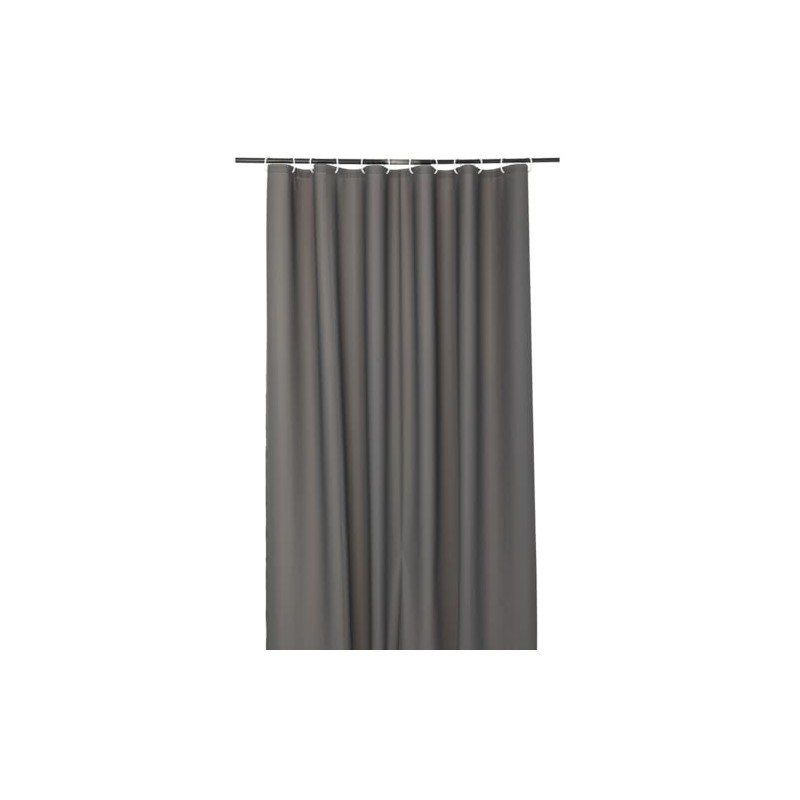 Sanixa U6RD150GR Shower Curtain Anthracite PEVA 180 x 200 cm