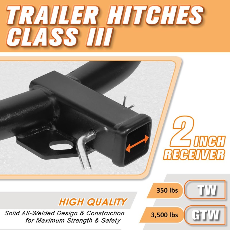 Class 3 Tow Trailer Hitch 2" Receiver Compatible with 07-13
