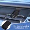Glasses Holder for Car Sun Visor, Leather Sunglasses Holder with
