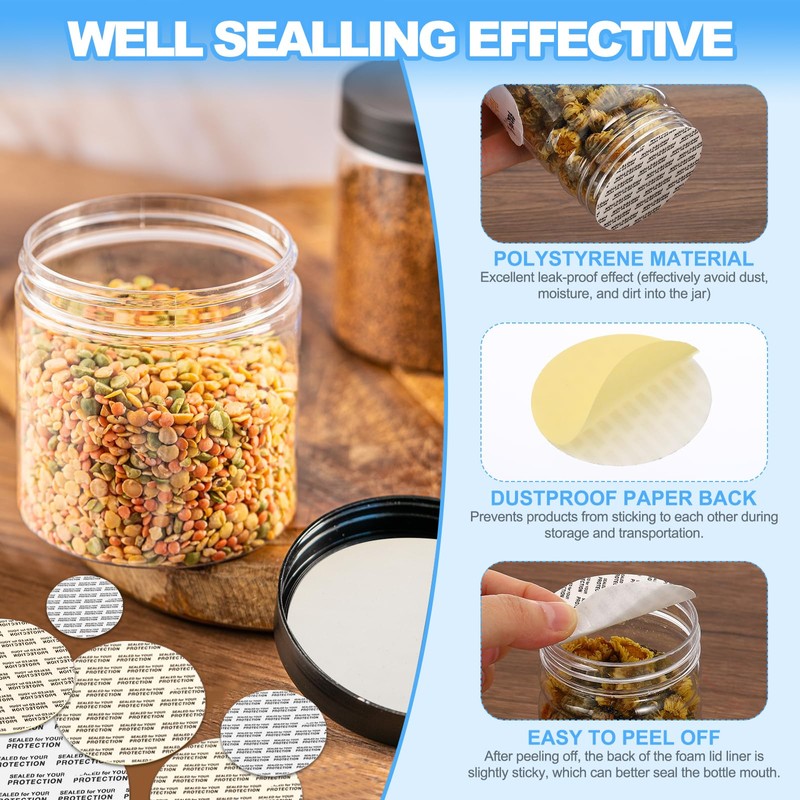 PATIKIL 48mm/1.9inch Pressure Sensitive Seal, 400 Pack Adhesive PS Foam