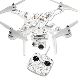 MightySkins Skin Compatible with DJI Phantom 3 Standard Quadcopter Drone wrap Cover Sticker Skins TrueTimber® Conceal Snow