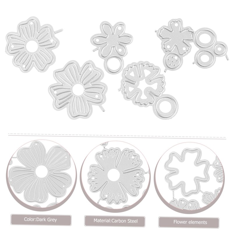 SEWACC Flower Shaped Cutting Die Durable Carbon Steel Crafting Tool