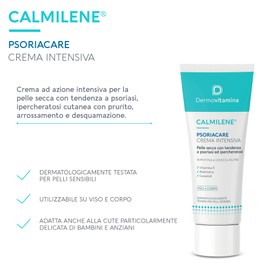 Dermovitamina Calmilene Psoriacare Crema Intensiva - Con Vitamina E e Ceramidi - Per la Pelle con Prurito, Arrossamento e Disquamazione - Con tendenza a Psoriasi e Ipercheratosi Cutanea - 50 ml
