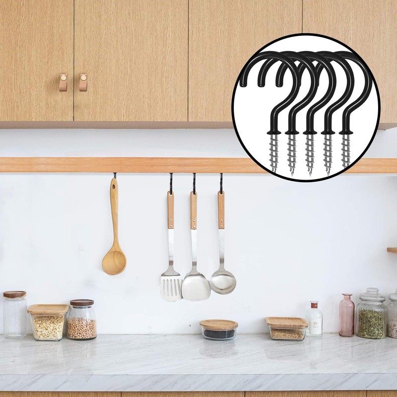 strrng 20pcs Metal Ceiling Hooks Wall Hooks- Cup Screw in