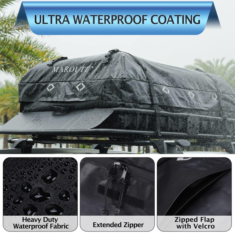IDEALHOUSE 2024 New Rooftop Cargo Carrier Bag – 15 Cu