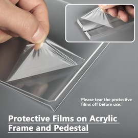 MaxGear 4x6 Acrylic Sign Holder 24 Pack, Double Sided Display Stand, Clear Paper Holder Picture Frame, Plastic Menu Holder Photo Frame Poster Stand for Stores, Restaurants, Hotels, Office