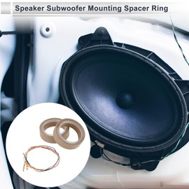 RATCHROLL 2 Set Universal Speaker Spacer Ring Tweeter Speaker Spacer Adapter Waterproof for 1.2" with Acrylic Washers and Light Strip Brown Wood