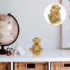 HOMSFOU Resin Three Wise Monkeys Figurine Speak No Evil Monkey