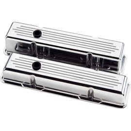 Billet Specialties 95120 Polished Ball Milled Short Valve Cover for Small Block Chevy